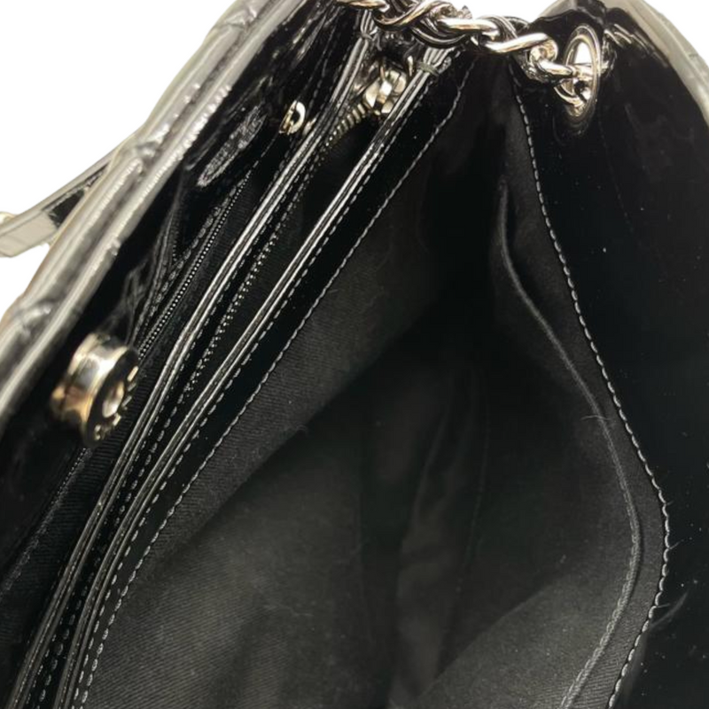 Chanel Large Just Mademoiselle Patent Black SHW