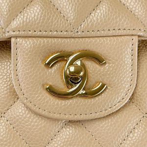 Double Flap Jumbo Caviar Beige GHW
