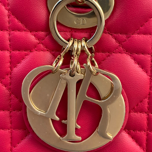 Lady Dior Lambskin Medium Pink GHW