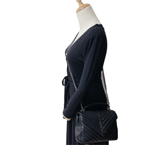 Chevron Quilted Medium College Black RHW