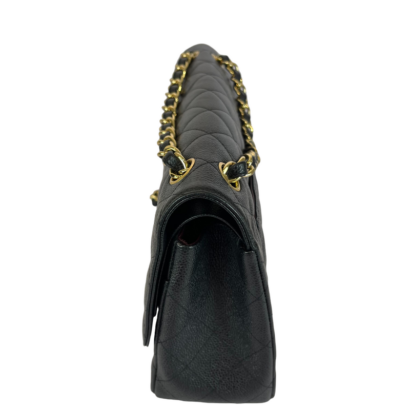 Jumbo Classic Double Flap Caviar Black GHW