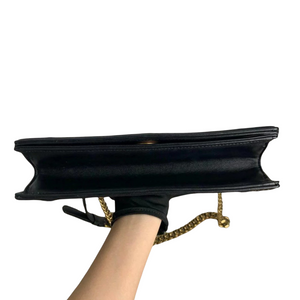 Studded Diorama Bag Medium Leather Black GHW