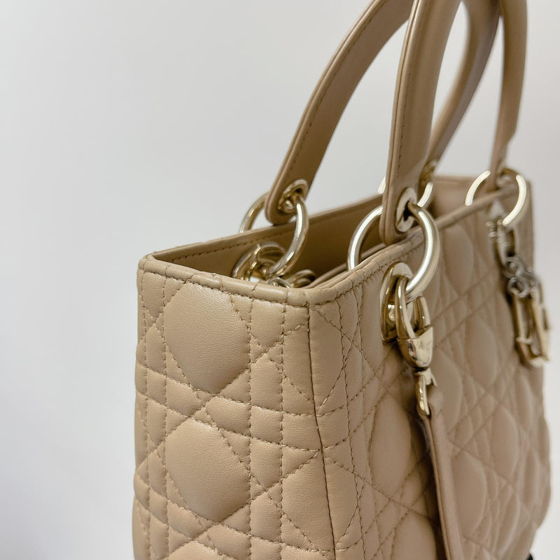 Medium Lady Dior Bag Medium Tan Cannage Lambskin