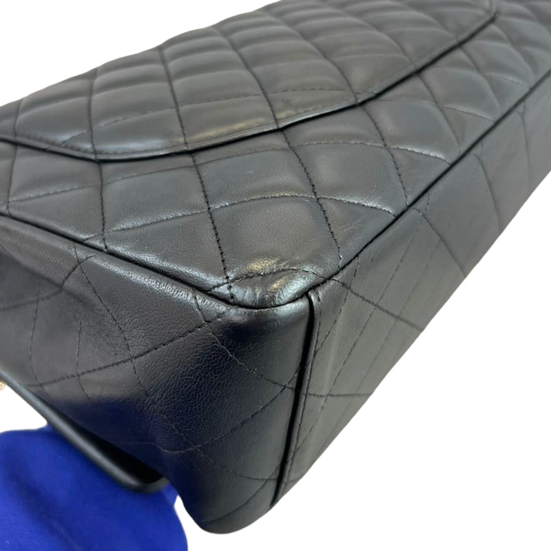 Double Flap Maxi Lambskin Black GHW