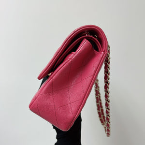 Classic Double Flap Medium Caviar Pink GHW