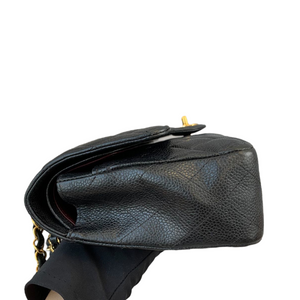 Medium Classic Flap Caviar Black GHW