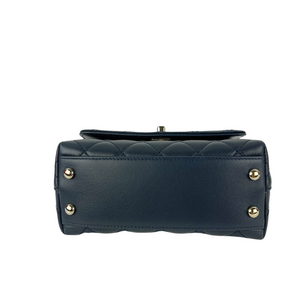 Rainbow Coco Handle Mini Lambskin Navy Blue SHW