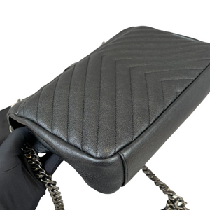 Chevron Quilted Medium College Black RHW
