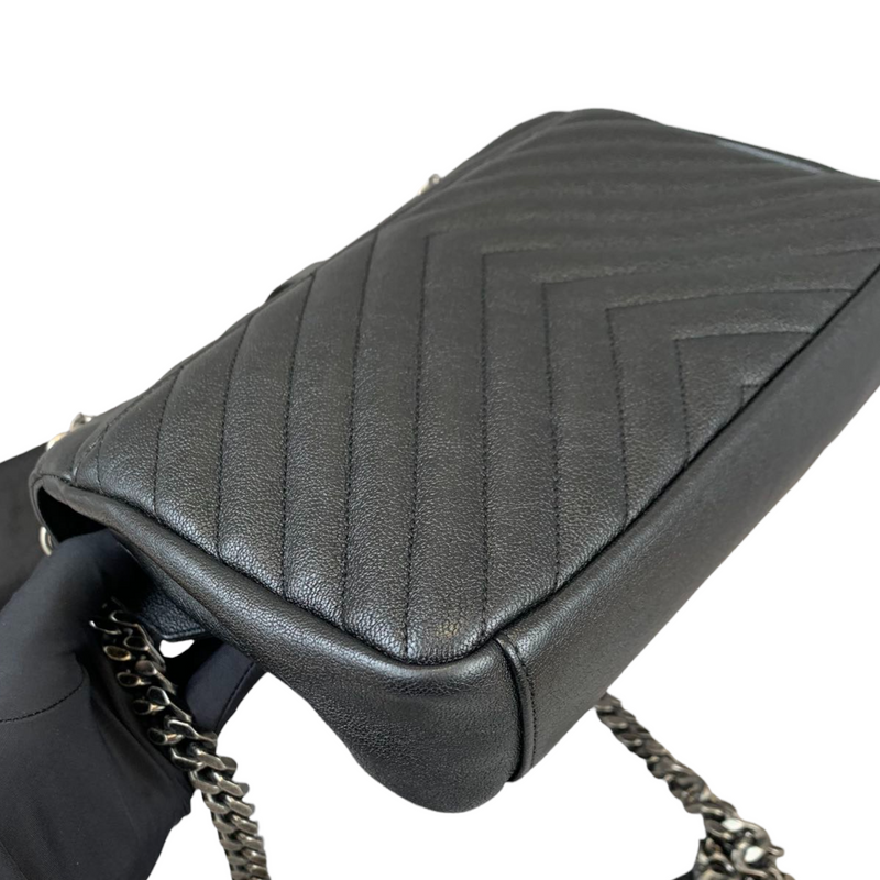 Chevron Quilted Medium College Black RHW