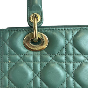 Lady Dior Lambskin Medium Green GHW