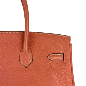 Birkin 35 Crevette Clemence PHW