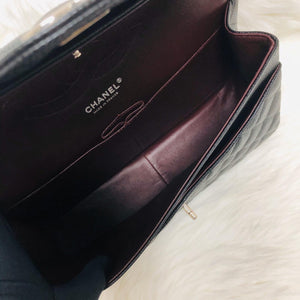 Classic Double Flap Jumbo Bag in Black Caviar with SHW