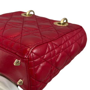 Small My Lady Dior Lambskin Red GHW