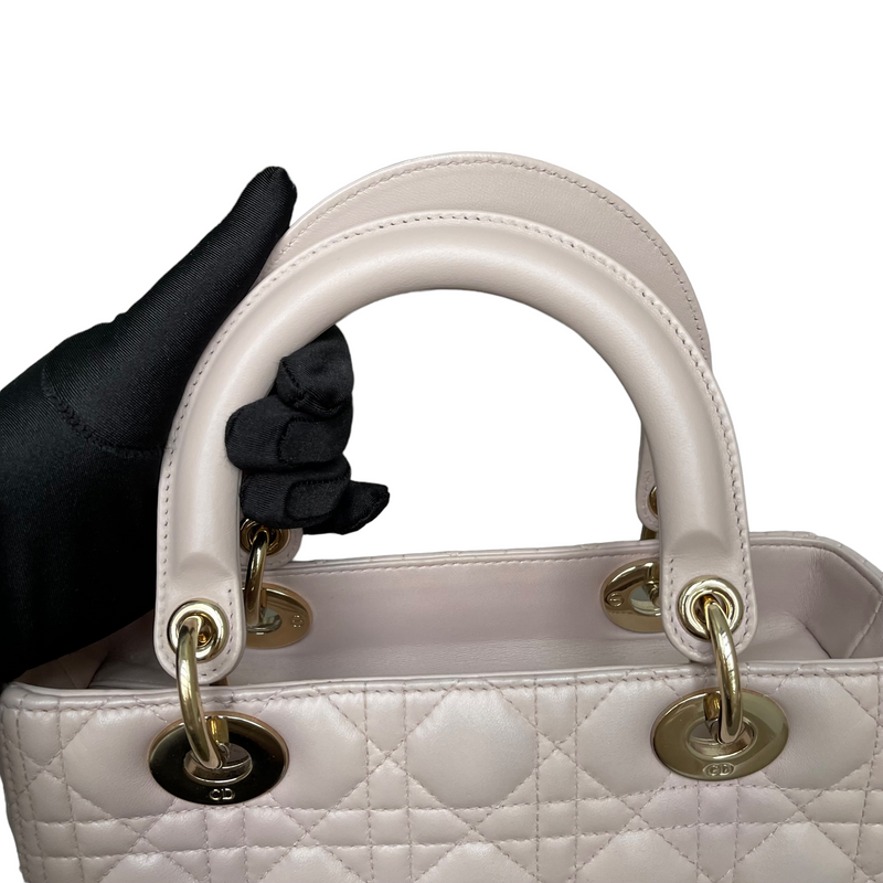 Lady Dior Medium Pink Lambskin GHW