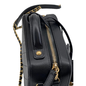 Filigree Vanity Case Caviar Small Black GHW