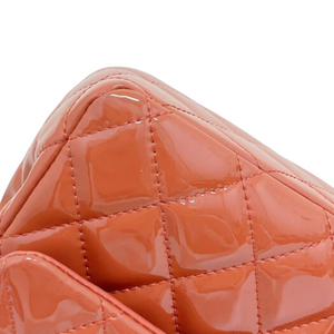 Classic Double Flap Medium Patent Orange SHW