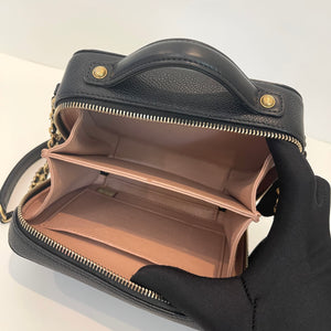 Filigree Vanity Case Caviar Small Black GHW