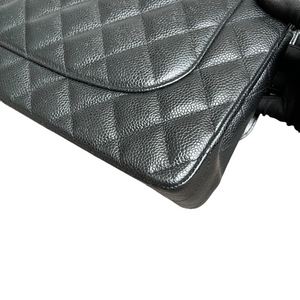 Jumbo Classic Double Flap Caviar Black SHW