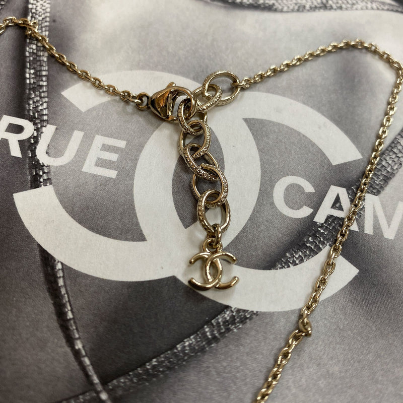 CC Heart Rhinestone Necklace 21A