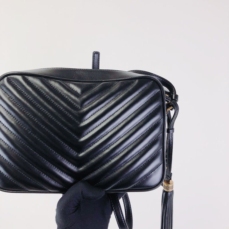 Lou Leather Camera Bag Black GHW