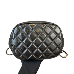 Drawstring Bucket Calfskin Black