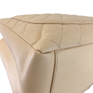 GST Grand Shopping Tote Beige Caviar GHW