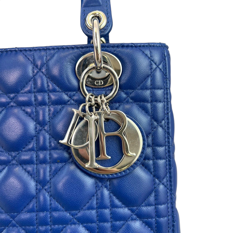Lady Dior Medium Blue Lambskin SHW