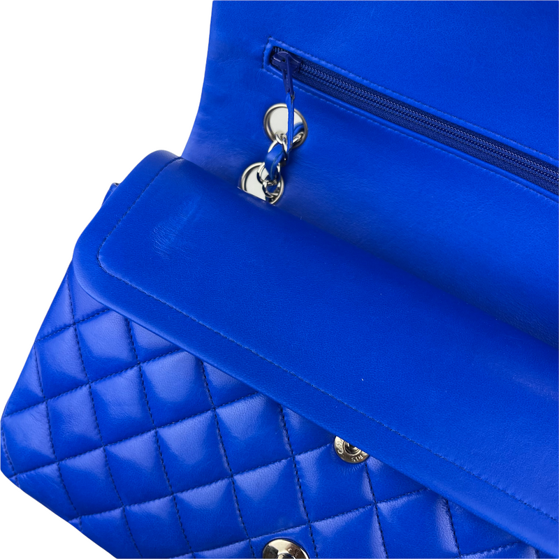 Classic Flap Medium Lambskin Blue SHW