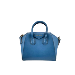 Mini Antigona Calfskin Blue SHW