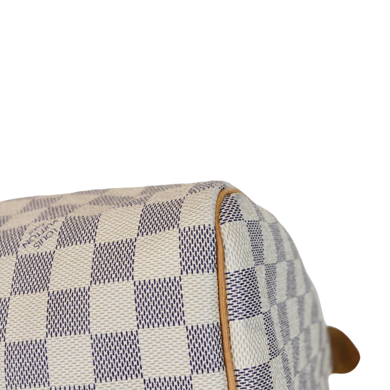 Louis Vuitton Toiletry Bag Damier Azur 25 Ivoire Grey in Coated Canvas with  Gold-tone - US