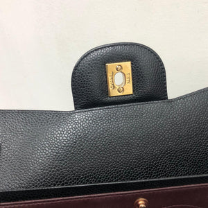 Classic Double Flap Jumbo Bag in Black Caviar with GHW