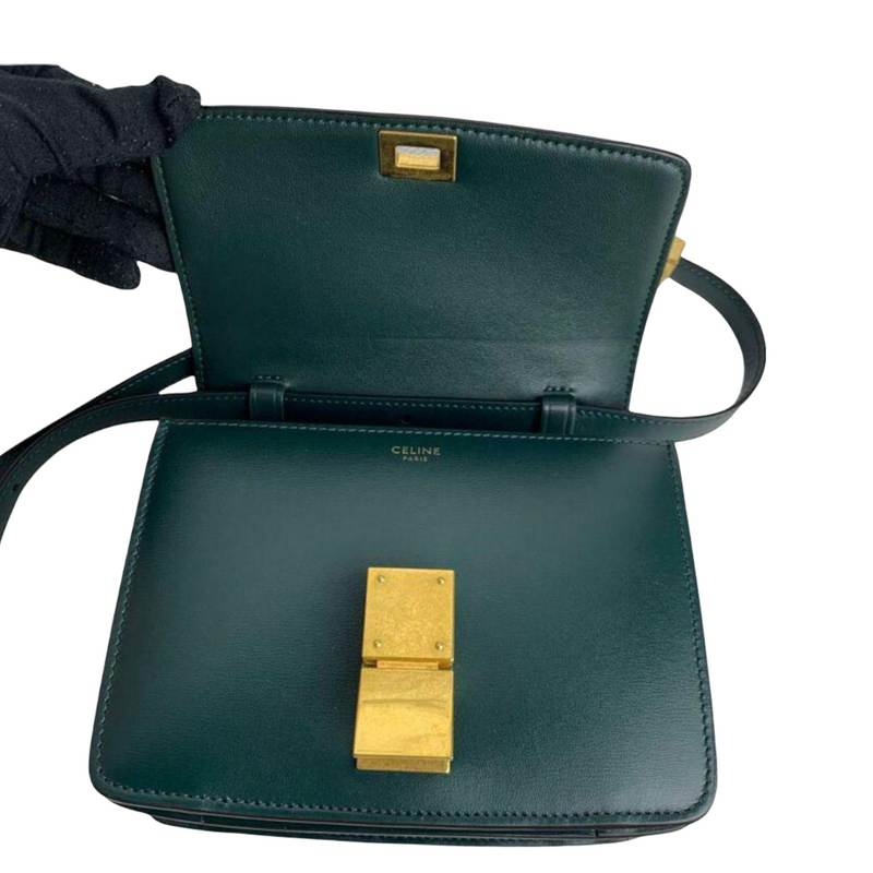 Classic Box Mini Calfskin Dark Green GHW