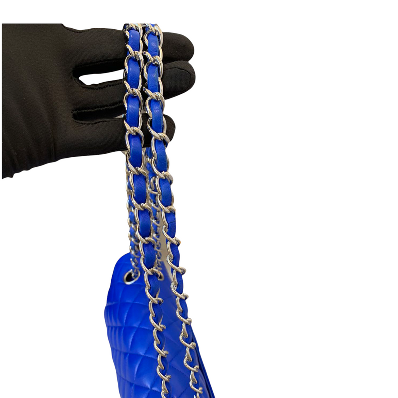 Classic Flap Medium Lambskin Blue SHW