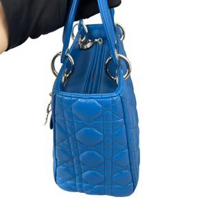 Lady Dior Medium Blue Lambskin SHW