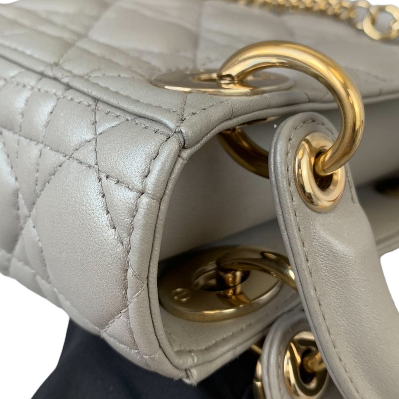 Lady dior mini sales grey