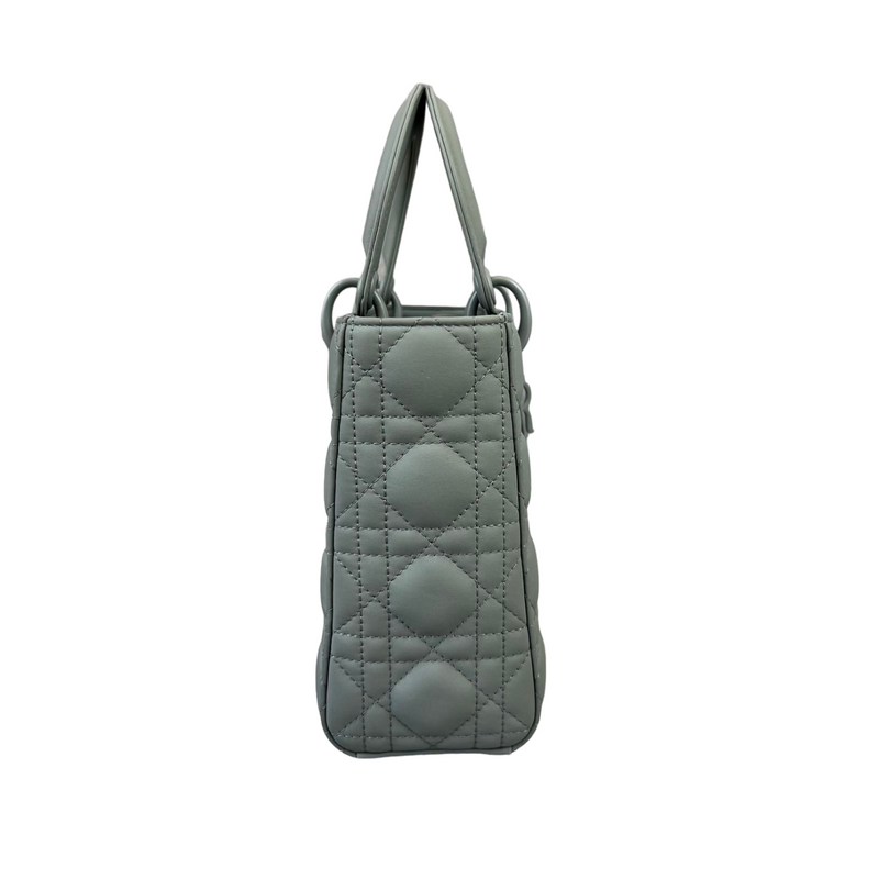 Cannage Lambskin Small Lady Dior Small Grey