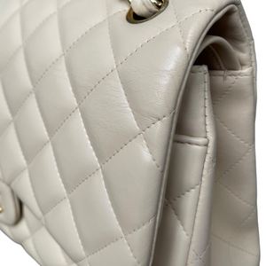 Chanel Double Flap Jumbo Beige Lambskin GHW