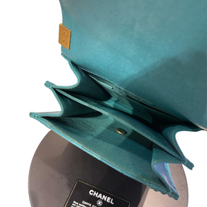 Vertical North South Boy Caviar in Blue GHW