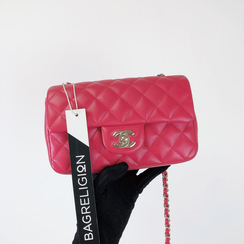 Mini Rectangle Lambskin Red GHW – Bag Religion
