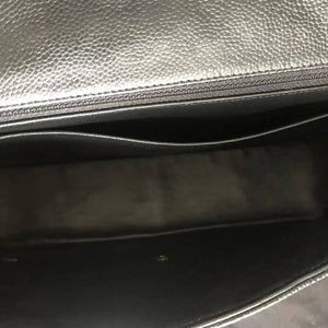 Single Flap Classic Jumbo in Black Caviar with GHW