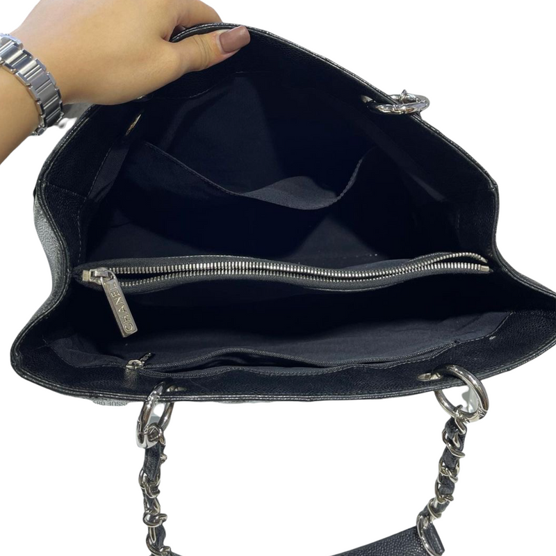 Grand Shopping Tote Caviar Black SHW