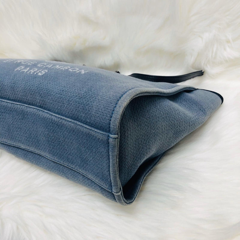 Deauville Large Denim Canvas Tote Bag with SHW