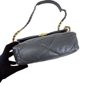 19 Lambskin Dark Grey Small 21B Mixed Hardware