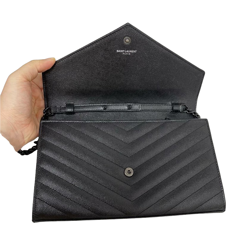 Envelope WOC Grained Leather Black BHW