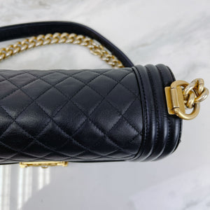 Boy Medium Calfskin Black GHW