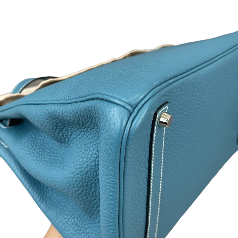 Birkin 35 Blue Jean Clemence PHW