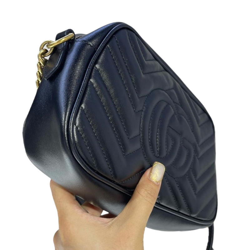 Marmont Leather Camera Small Black GHW