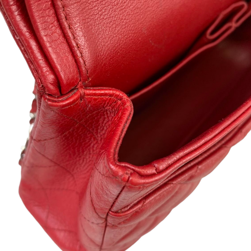 Classic Flap Caviar Medium Red SHW