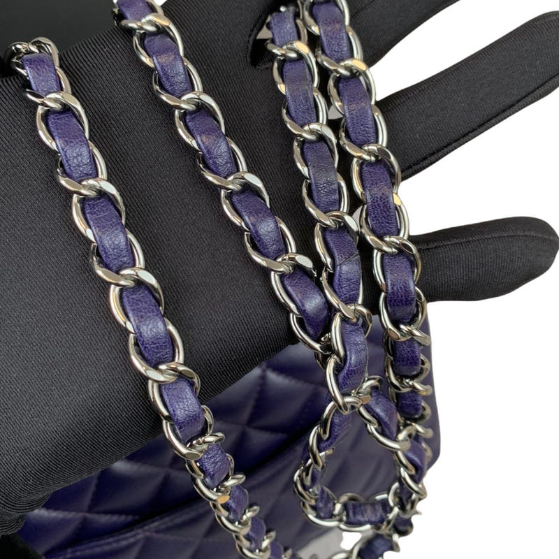 Rectangle Mini Lambskin Purple SHW