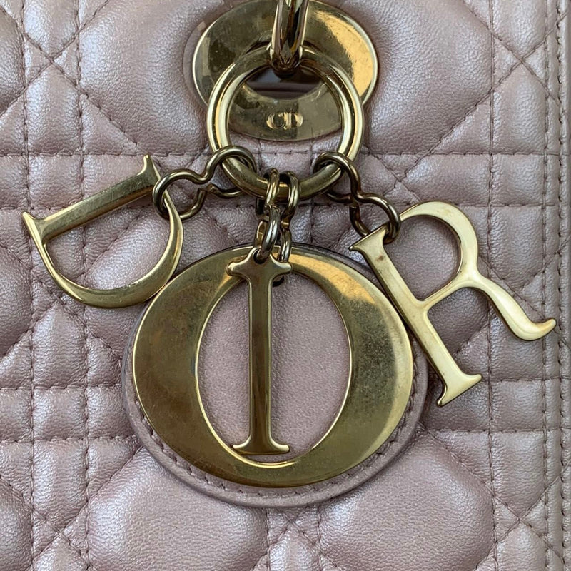 Lady Dior Medium Lambskin Light Pink GHW